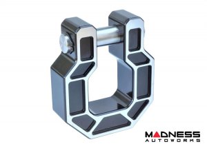 Ford Bronco Billet D-Ring - Royal Show Shackle - Aluminum - Black w/ Machined Face - Single